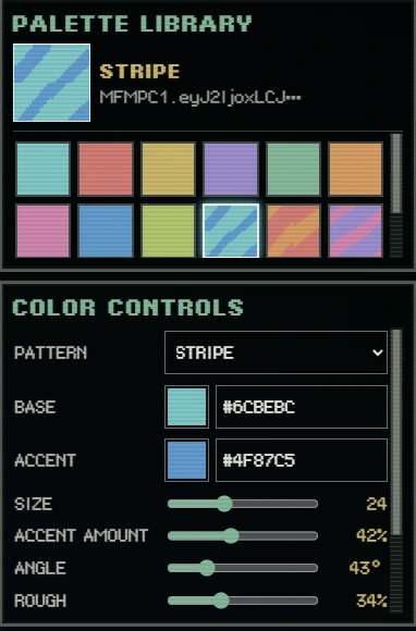 色彩實驗室：調整棋子的配色與圖案。